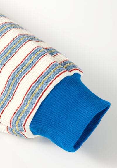 Striped Johnny Collar Long Sleeve Sweatshirt - Trendsi - Flyclothing LLC