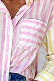 Striped Button Up Long Sleeve Shirt - Trendsi - Flyclothing LLC