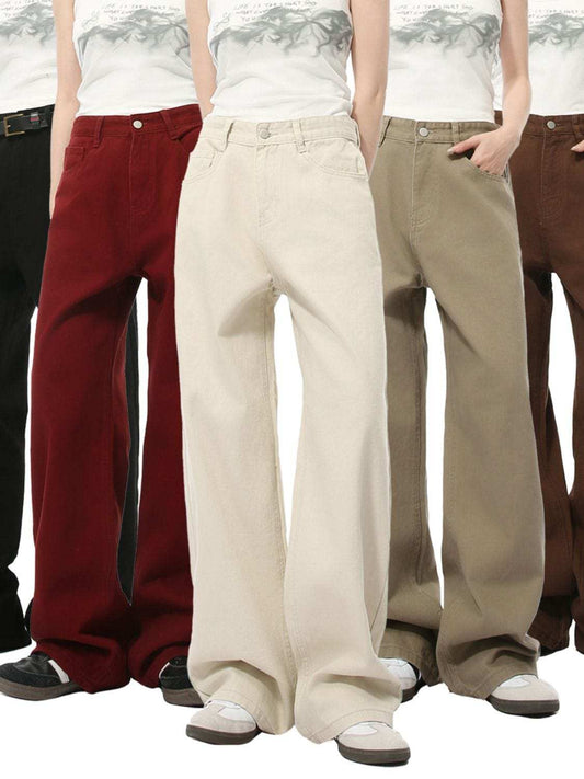 Pocketed Wide Leg Men's Jeans - Trendsi - Flyclothing LLC