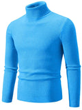 Men's Turtleneck Long Sleeve Ribbed Sweater - Trendsi - Flyclothing LLC