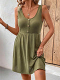 Scoop Neck Wide Strap Mini Tank Dress - Trendsi - Flyclothing LLC