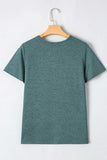 V-Neck Short Sleeve T-Shirt - Trendsi - Flyclothing LLC