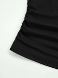 Round Neck Long Sleeve Cropped T-Shirt - Trendsi - Flyclothing LLC