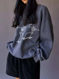 Skeleton Graphic Oversized Sweatshirt - Trendsi - Flyclothing LLC