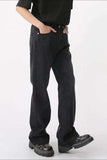 Casual Mid-Rise Elasticated Waistband Jeans - Trendsi - Flyclothing LLC