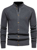 Men's Button Down Long Sleeve Cardigan - Trendsi - Flyclothing LLC