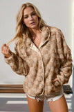 Double Take Checkered Long Sleeve Fuzzy Jacket - Trendsi - Flyclothing LLC