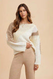 Annie Wear Color Block Drop Shoulder Sweater - Trendsi - Flyclothing LLC