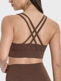 Crisscross Scoop Neck Active Tank - Trendsi - Flyclothing LLC
