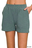 Zenana Cotton Slub Short Pants - Trendsi - Flyclothing LLC