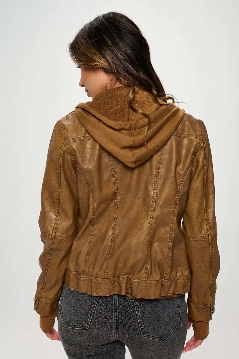 Coalition LA Double Zip Hooded Long Sleeve Jacket - Trendsi - Flyclothing LLC