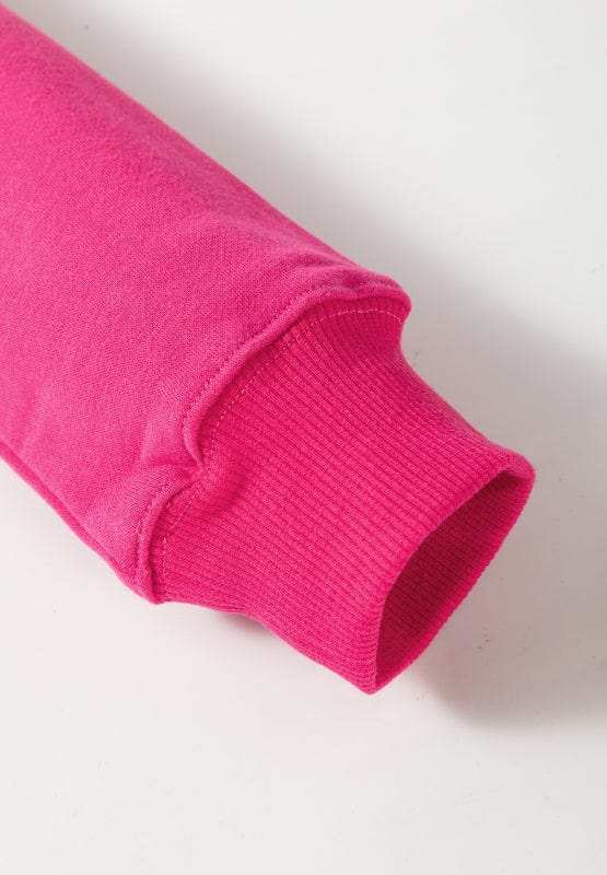 Solid Color Round Neck Long Sleeve Sweatshirt - Trendsi - Flyclothing LLC