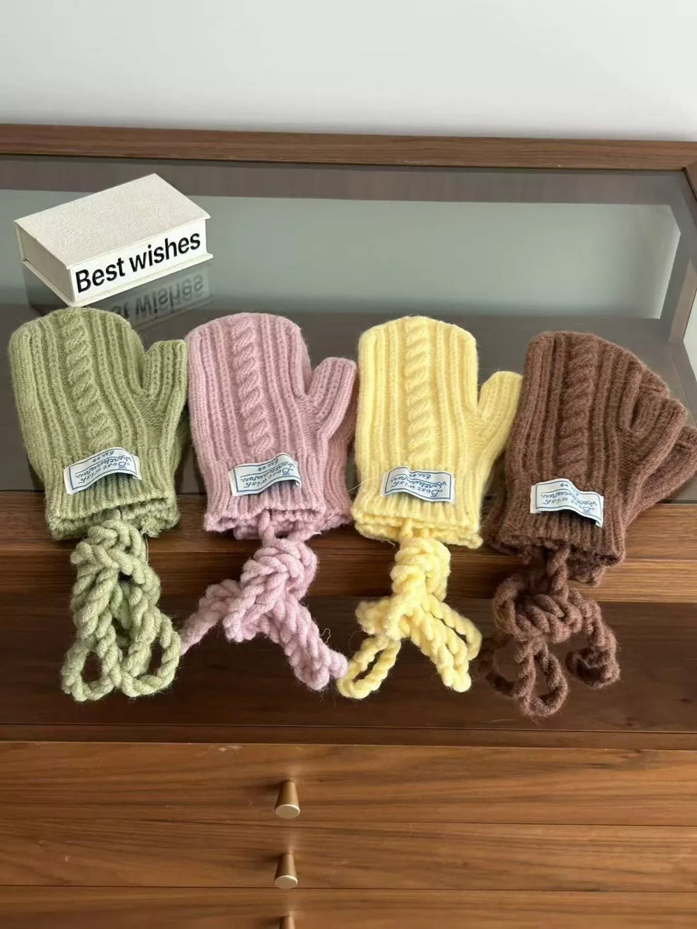 Cable Knit Warm Gloves - Trendsi - Flyclothing LLC