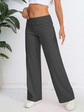 Elastic Waist Wide Leg Pants - Trendsi - Flyclothing LLC