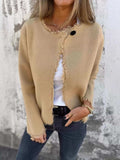 Full Size One Button Frayed Edge Cardigan Plus Size - Trendsi - Flyclothing LLC