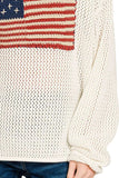 Zenana American Flag Crew Neck Sweater - Trendsi - Flyclothing LLC