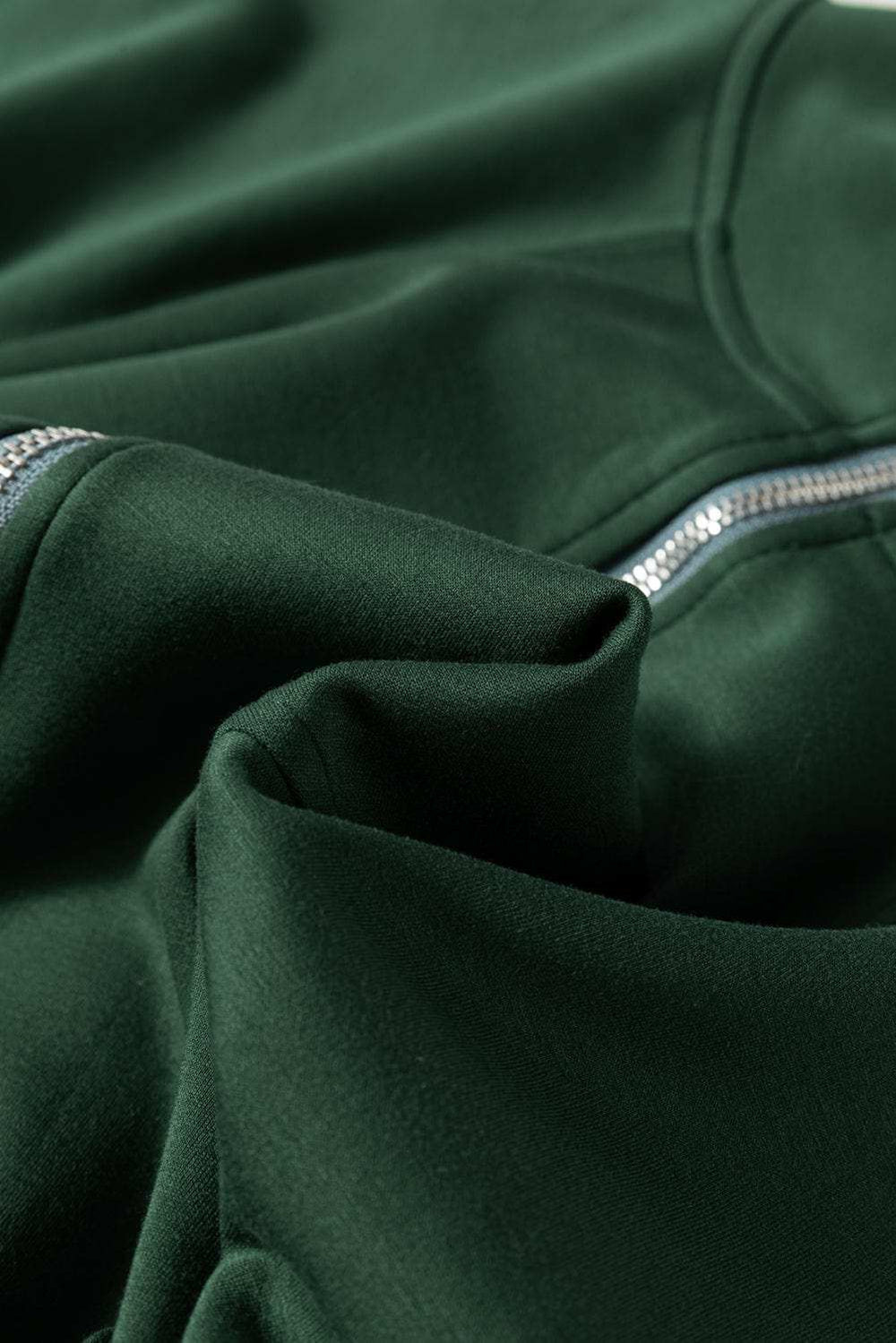 Drawstring Half Zip Long Sleeve Romper - Trendsi - Flyclothing LLC