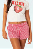 Plaid Elastic Waist Shorts - Trendsi - Flyclothing LLC