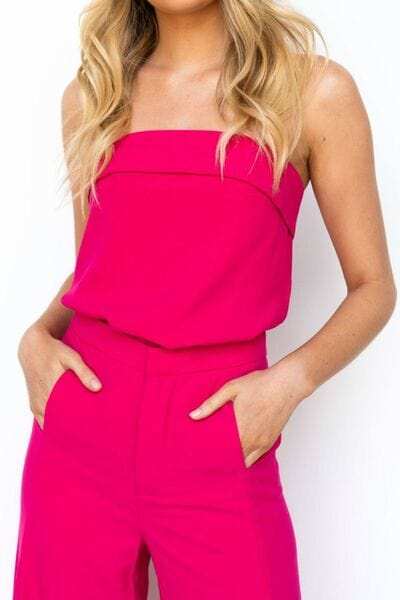 Tube Top and Wide Leg Pants Set - Trendsi - Flyclothing LLC