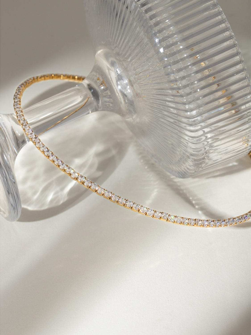 Stainless Steel Inlaid Zircon Necklace - Trendsi - Flyclothing LLC