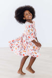 Falling Leaves 3/4 Sleeve Pocket Twirl Dress - Mila & Rose ® - Flyclothing LLC