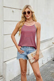 Florira Contrast Striped Round Neck Cami - Trendsi - Flyclothing LLC