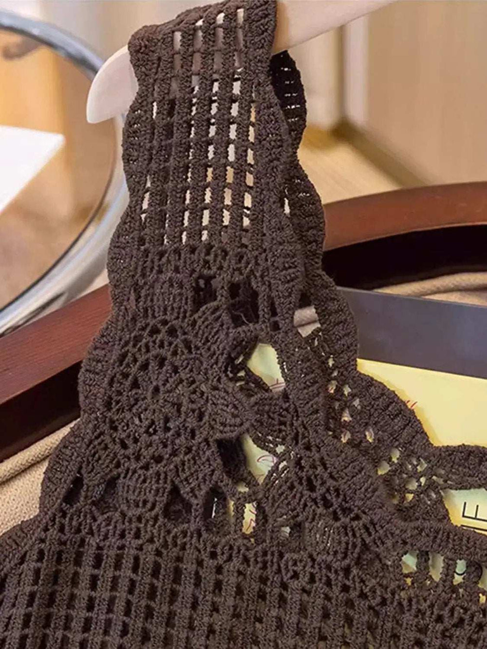 Openwork Scoop Neck Tank - Trendsi - Flyclothing LLC