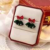 Velvet Bell Earrings with Bow - Trendsi - Flyclothing LLC