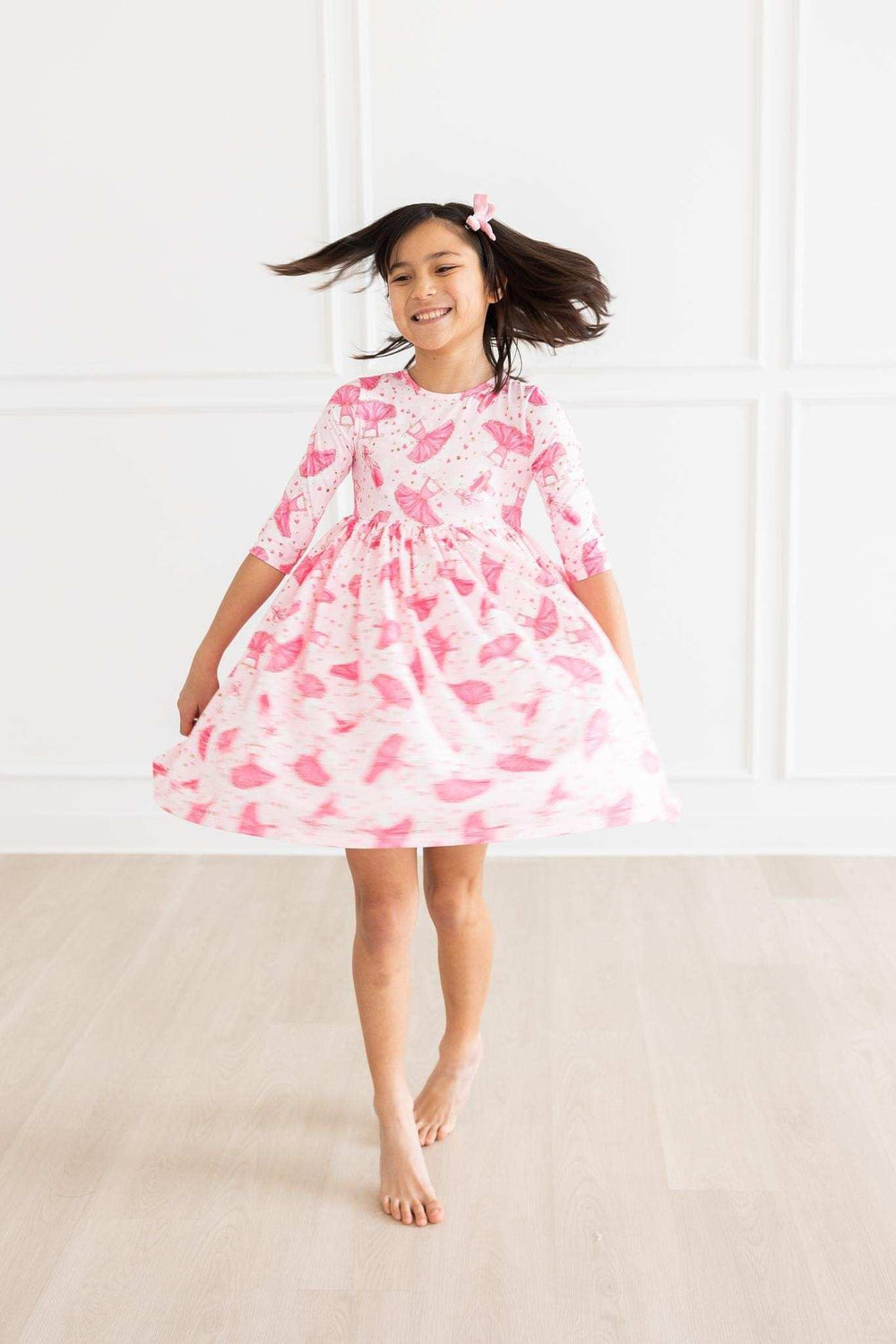Pirouette 3/4 Sleeve Pocket Twirl Dress - Mila & Rose ® - Flyclothing LLC