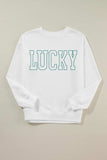 LUCKY Graphic Round Neck Long Sleeve Sweatshirt - Trendsi - Flyclothing LLC