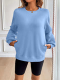 Ivy Lane Round Neck Long Sleeve Sweatshirt - Trendsi - Flyclothing LLC