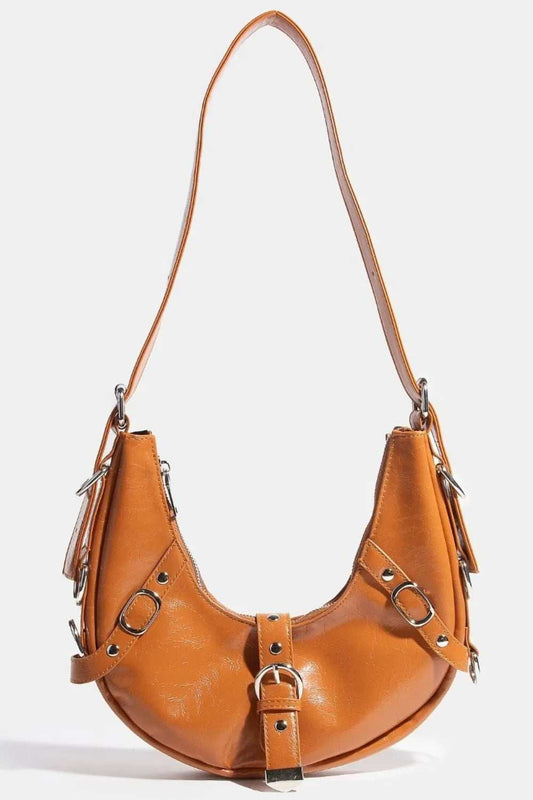 Fame Multi Belt Strap Accent Shoulder Bag - Trendsi - Flyclothing LLC