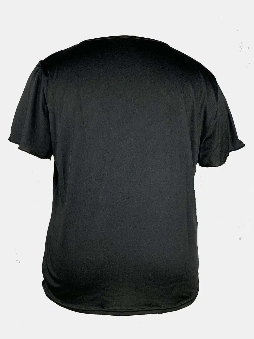 Full Size Ruffled Round Neck Short Sleeve Blouse - Trendsi - Flyclothing LLC