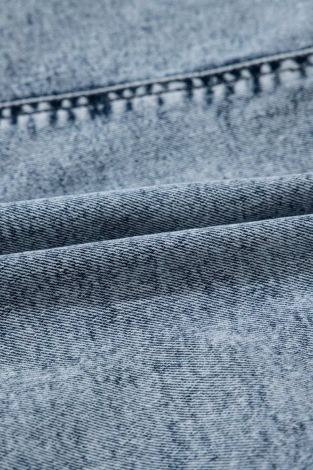 Drawstring High Waist Pocketed Denim Shorts - Trendsi - Flyclothing LLC