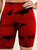 Tie-Dye High Waist Active Shorts - Trendsi - Flyclothing LLC