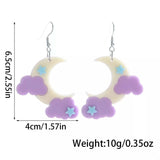 Rainbow Cloud Dangle Earrings - Trendsi - Flyclothing LLC
