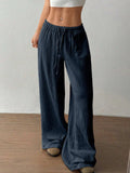 Wide Leg Drawstring Casual Pants - Trendsi - Flyclothing LLC
