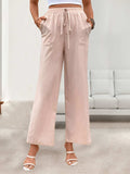 Tied Wide Leg Pants with Pockets - Trendsi - Flyclothing LLC