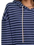 Drawstring Striped Long Sleeve Hoodie - Trendsi - Flyclothing LLC