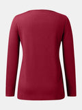 Full Size Scoop Neck Long Sleeve T-Shirt - Trendsi - Flyclothing LLC