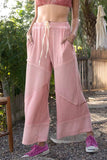 POL Elastic Waistband Wide Leg Pants with Drawstring - Trendsi - Flyclothing LLC