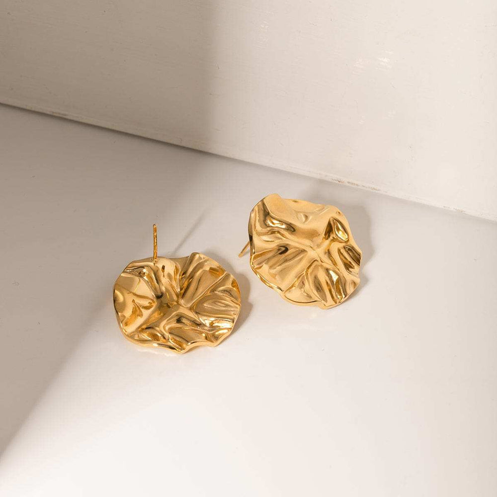 18K Gold-Plated Stud Earrings - Trendsi - Flyclothing LLC