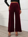 Elastic Waist Wide Leg Pants - Trendsi - Flyclothing LLC