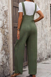 Textured Pocketed Wide Strap Overalls - Trendsi - Flyclothing LLC
