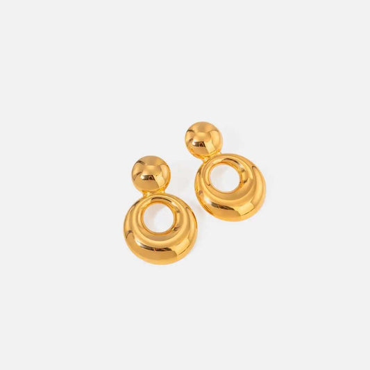 18K Gold-Plated Cutout Earrings - Trendsi - Flyclothing LLC