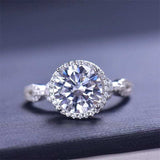 3 Carat 925 Sterling Silver Moissanite Ring - Trendsi - Flyclothing LLC