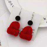 Christmas Knitted Beanie Earrings - Trendsi - Flyclothing LLC