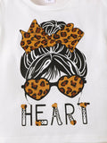 Children's Leopard Graphic Tee & Skirt Set - Trendsi - Flyclothing LLC