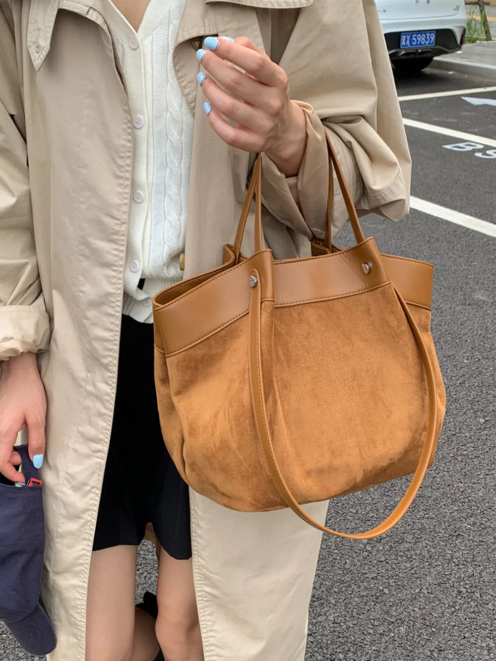 Lightweight Classic Color Tote Bag - Trendsi - Flyclothing LLC