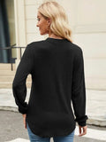 Round Neck Long Sleeve T-Shirt - Trendsi - Flyclothing LLC